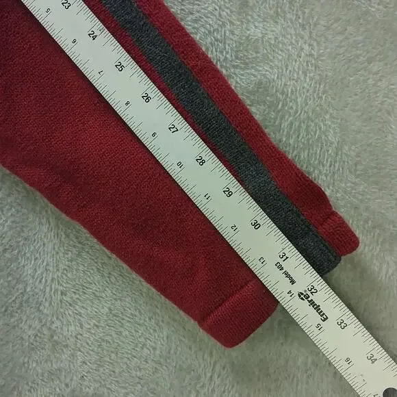 Mens eddie bauer quarter zip sweater size XL Red Knit Pullover - Picture 8 of 8